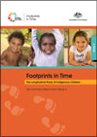 Cover of a publication called 'Footprints in Time Key Summary Report from Wave 2'