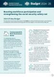 Boosting workforce participation and strengthening the social security safety net cover