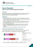 Carer Payment: 2022 Priority Investment Approach Factsheet