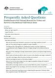 cover of National Memorial Frequently Asked Questions