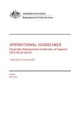 Cover of Disability Employment Continuity of Support Operational Guidelines