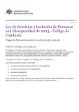 Cover of Ley de Servicios e Inclusión de Personas con Discapacidad de 2023 - Código de Conducta 