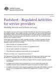 Cover image of Regulated activities - English