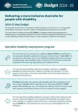 Delivering a more inclusive Australia for people with disability cover