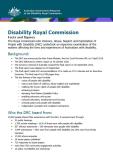 Disability Royal Commission - Facts and figures cover image
