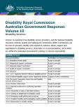 Volume 10 - Disability Services