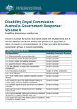 Disability Royal Commission Australia Government Response: Volume 6 - Enabling Autonomy and Access