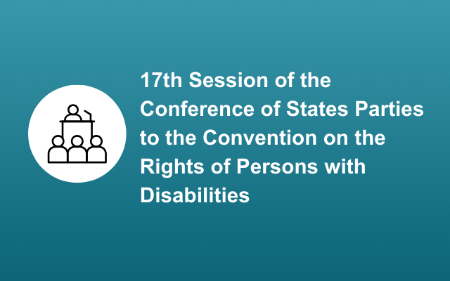 17th Session of the Conferences of State Parties to the convention on the rights of persons with disabilities image