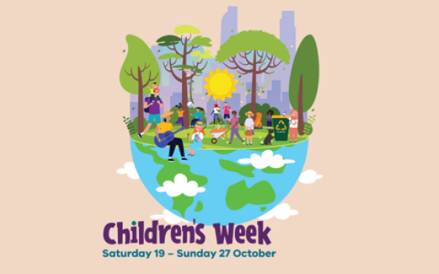 Children’s Week 2024 logo from Saturday 19 October to Sunday October 