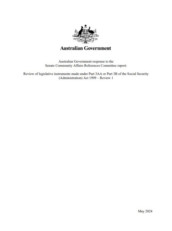 Australian Government response to the Senate Community Affairs References Committee report