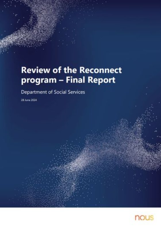 Review of the Reconnect Program - Final Report cover image