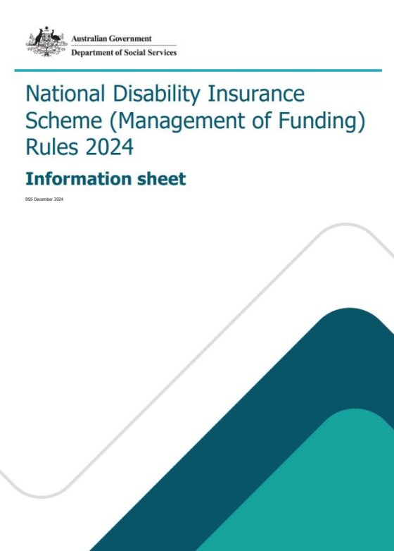 NDIS Management of Funding Rules 2024 Information sheet