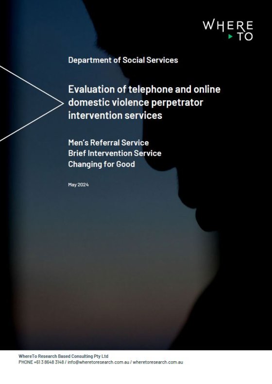 Evaluation of telephone and online domestic violence perpetrator intervention services cover image