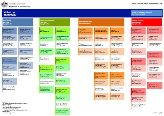 cover of SES Org Charts updated as at 6 January 2025